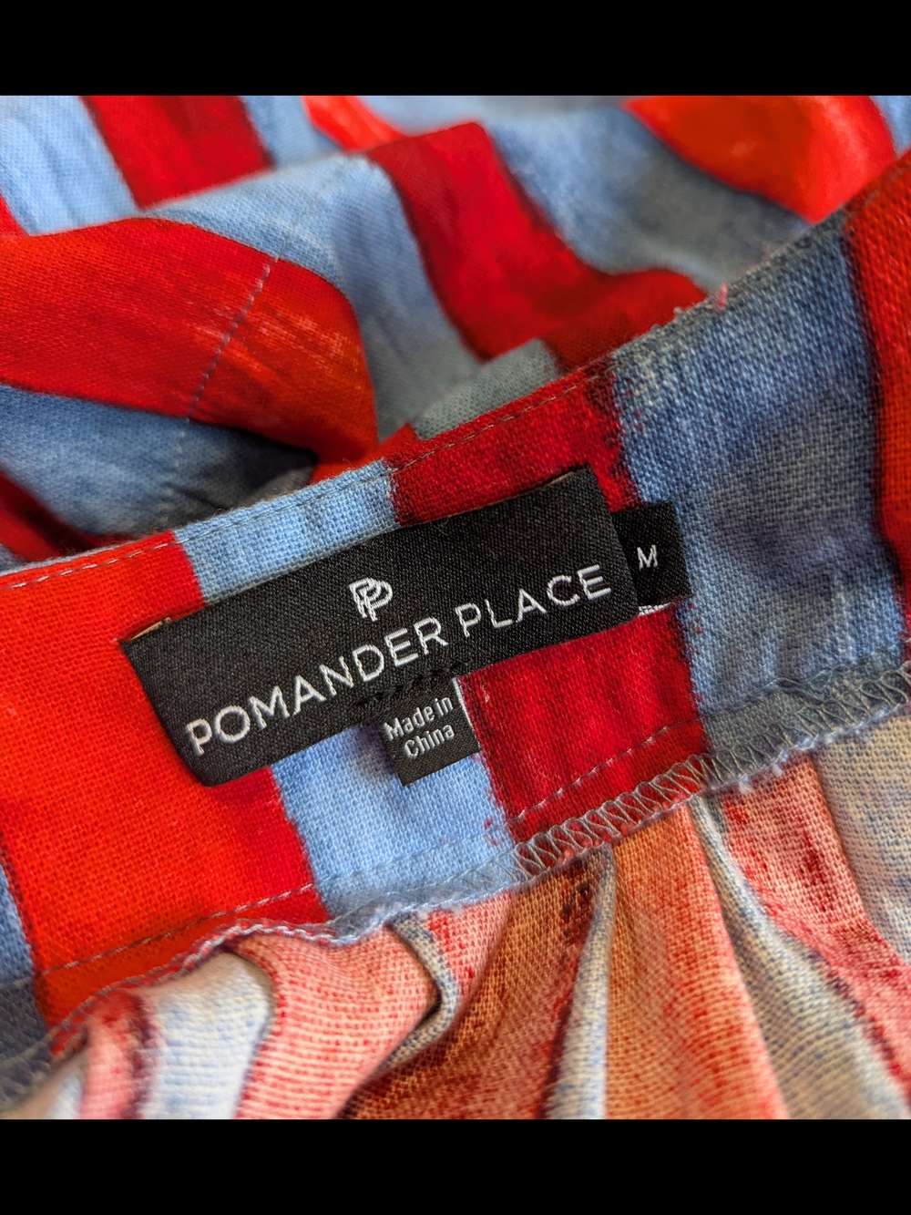 Pomander Place Red & Blue Striped Short Sleeve Tunic Dress - Picture 3 of 10
